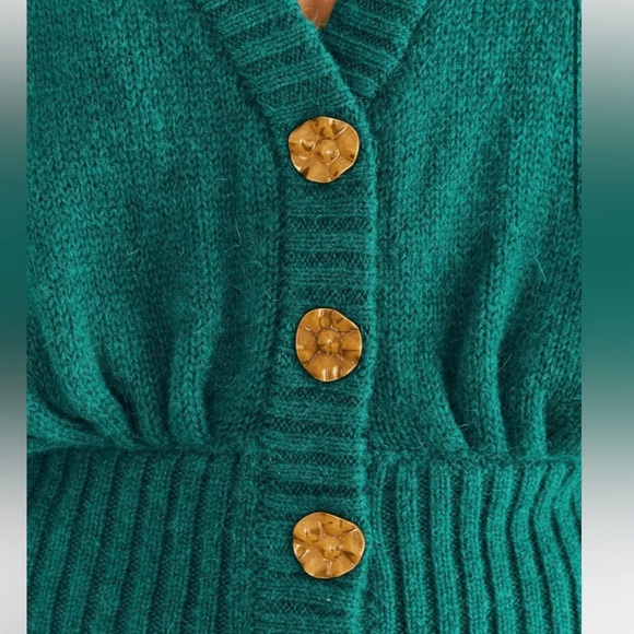 Farm Rio Emerald Bubble Knit Cardigan NWT - Picture 4 of 10